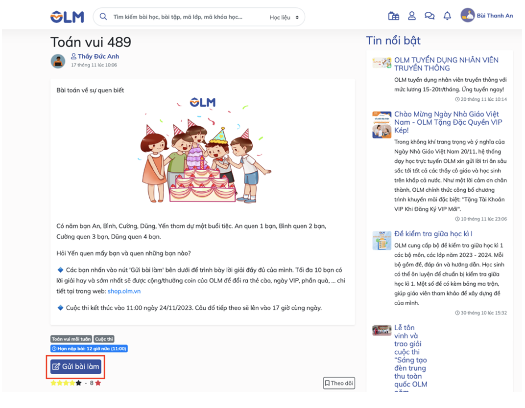 Cuộc thi vui trên OLM