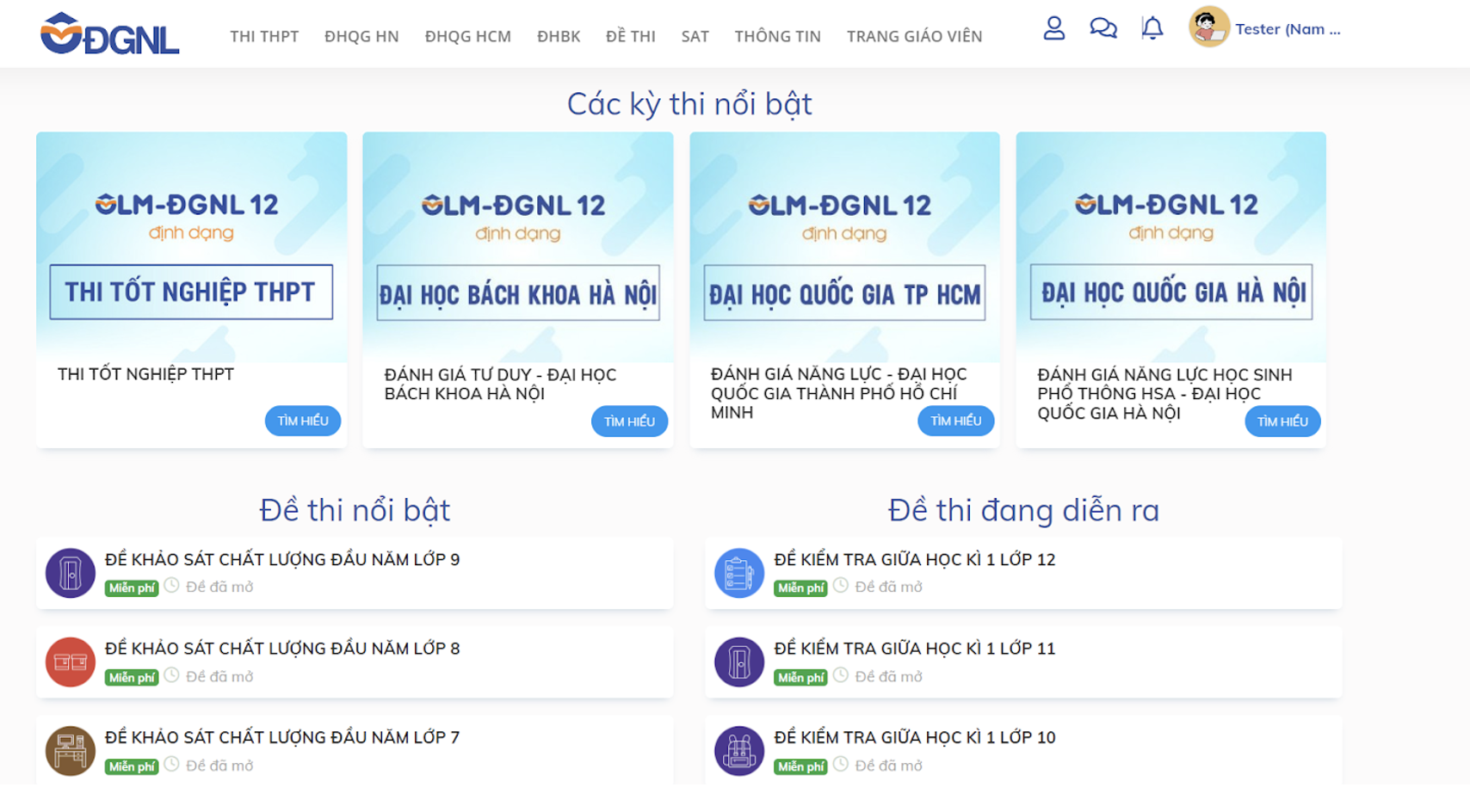 Thi đánh giá năng lực