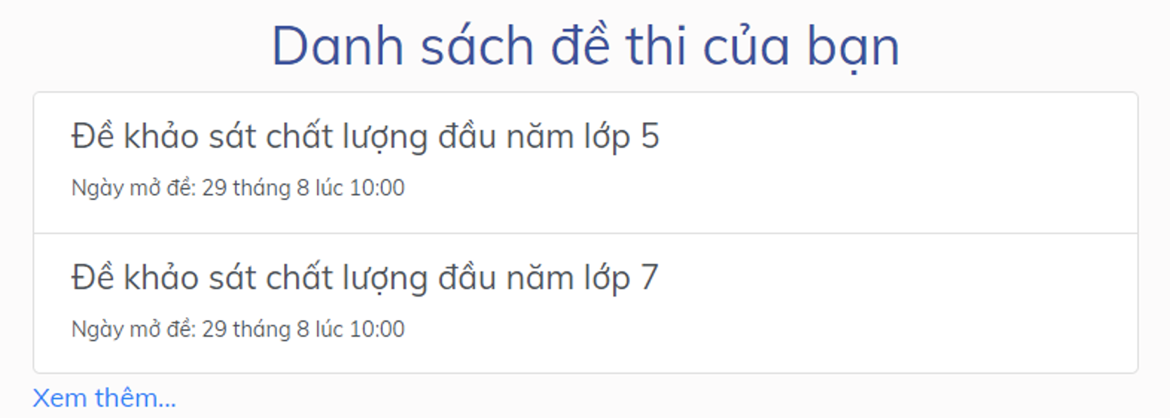 Thi đánh giá năng lực