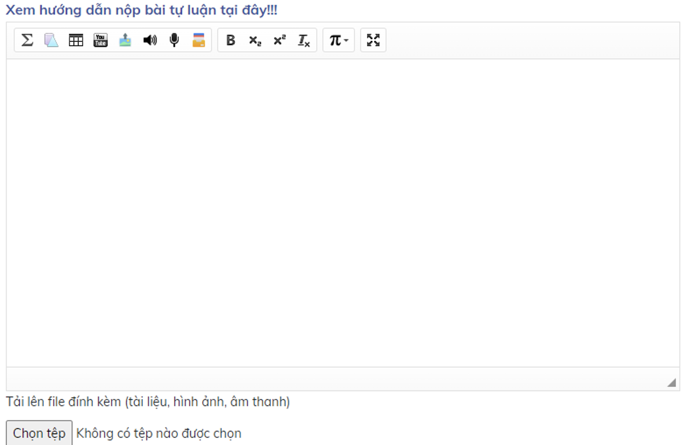 Nộp bài tự luận