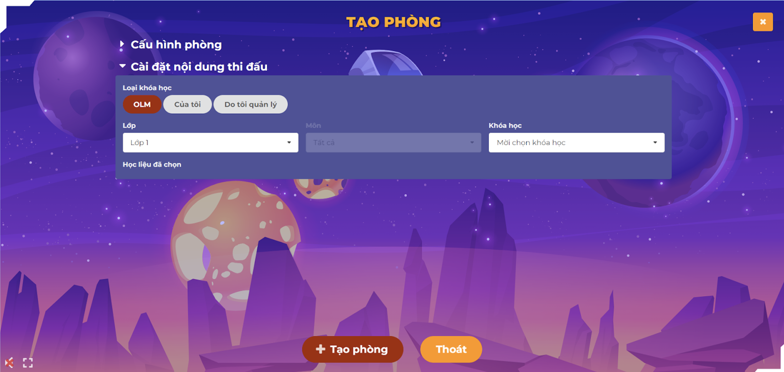 thi đấu trên OLM