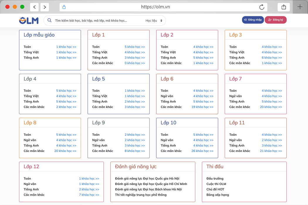 OLM - nền tảng dạy và học trên môi trường số